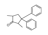 (2S,5S)-2,5-dimethyl-3,3-diphenylcyclopentan-1-one结构式
