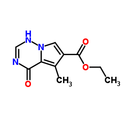 乙基5-甲基-4-氧代-3,4-二氢吡咯并[2,1-f]-1,2,4-三嗪-6-羧酸酯结构式