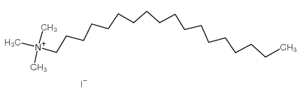 N,N,N-三甲基十八-1-铵 碘化物结构式