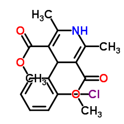 4-(2-氯苯基)-2,6-二甲基-1,4-二氢吡啶-3,5-二羧酸二甲酯结构式