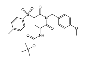 1-p-methoxybenzyl-3-tert-butoxycarbonylamino-5-(p-toluenesulfonyl)-piperidine-2,6-dione Structure