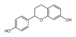 2-(4-hydroxyphenyl)-3,4-dihydro-2H-chromen-7-ol Structure
