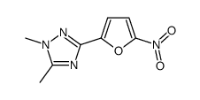 1,5-DIMETHYL-3-(5-NITROFURAN-2-YL)-1H-1,2,4-TRIAZOLE结构式