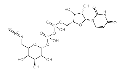Uridine 5'-(trihydrogen diphosphate) P'-(6-azido-6-deoxy-alpha-D-glucopyranosyl) ester picture