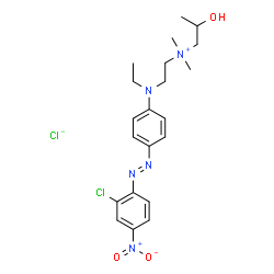 [2-[[4-[(2-chloro-4-nitrophenyl)azo]phenyl]ethylamino]ethyl](2-hydroxypropyl)dimethylammonium chloride Structure