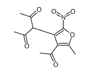 3-(4-acetyl-5-methyl-2-nitrofuran-3-yl)pentane-2,4-dione Structure