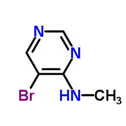5-Bromo-N-methyl-4-pyrimidinamine Structure