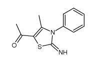 5-acetyl-4-methyl-2-imino-3-phenyl-2,3-dihydrothiazole Structure