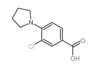 3-氯-4-(1-吡咯烷基)苯甲酸结构式