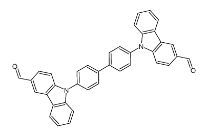 4,4'-bis((9H-carbazol-9-yl)-3,3'-dicarbaldehyde)biphenyl Structure