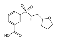 3-{[((四氢呋喃-2-基甲基)氨基]磺酰基}苯甲酸结构式