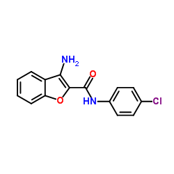 3-Amino-N-(4-chlorophenyl)-1-benzofuran-2-carboxamide结构式