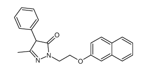 5-Methyl-2-[2-(naphthalen-2-yloxy)-ethyl]-4-phenyl-2,4-dihydro-pyrazol-3-one结构式