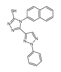 4-naphthalen-2-yl-5-(2-phenyl-2H-[1,2,3]triazol-4-yl)-2,4-dihydro-[1,2,4]triazole-3-thione结构式
