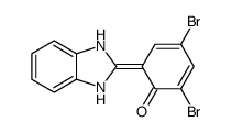 2,4-dibromo-6-(1,3-dihydrobenzimidazol-2-ylidene)cyclohexa-2,4-dien-1-one结构式