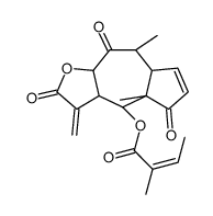 (Z)-2-Methyl-2-butenoic acid [(3aS)-2,3,3a,4,4a,5,7aα,8,9,9aα-decahydro-4aβ,8α-dimethyl-3-methylene-2,5,9-trioxoazuleno[6,5-b]furan-4α-yl] ester结构式