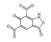 5,7-dinitro-3-oxido-1H-2,1,3-benzoxadiazol-3-ium-6-one结构式