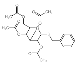 b-D-Glucopyranoside, phenylmethyl1-thio-, 2,3,4,6-tetraacetate Structure
