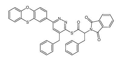 4-benzyl-6-(phenoxathiin-2-yl)-3-(N-phthalyl-DL-phenylalanyl)mercapto-pyrimidine Structure