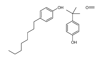 甲醛与4-(1,1-二甲基乙基)苯酚和4-辛基苯酚的聚合物结构式