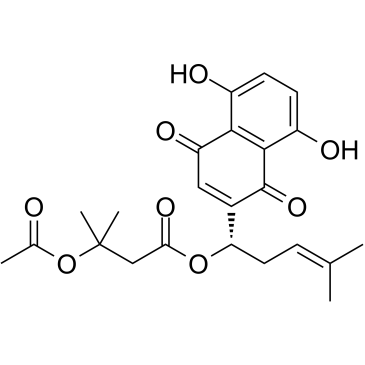 乙酰氧基异戊酰阿卡宁结构式
