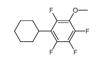 (2,3,4,6-tetrafluoro-5-methoxyphenyl)cyclohexane Structure