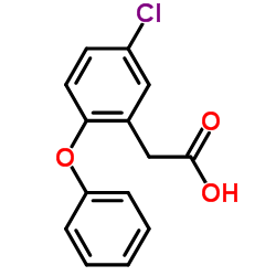 2-(5-氯-2-苯氧基苯基)乙酸结构式