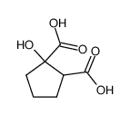 1-hydroxy-cyclopentane-1,2-dicarboxylic acid结构式