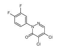 4,5-dichloro-2-(3,4-difluorophenyl)pyridazin-3-one结构式