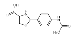2-(4-乙酰基氨基苯基)-噻唑烷-4-羧酸结构式