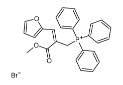 2-methoxycarbonyl-3-(2-furyl)-2-propenyltriphenylphosphonium bromide Structure