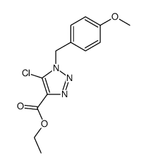 ethyl 5-chloro-1-[(4-methoxyphenyl)methyl]-1H-1,2,3-triazole-4-carboxylate Structure