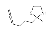 2-hexa-4,5-dienyl-2-methyl-1,3-thiazolidine Structure
