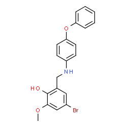 4-BROMO-2-METHOXY-6-[(4-PHENOXYANILINO)METHYL]BENZENOL结构式