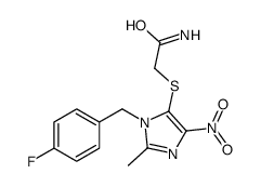 2-[3-[(4-fluorophenyl)methyl]-2-methyl-5-nitroimidazol-4-yl]sulfanylacetamide Structure