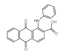 2-Anthracenecarboxylic acid, 9, 10-dihydro-9,10-dioxo-1- (phenylamino)-结构式