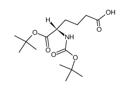 (S)-tert-butyl 2-tert-butoxycarbonylamino-6-hydroxycarbonyl-1-hexanoate结构式