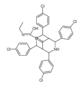3,7-DIAZABICYCLO(3.3.1)NONANE-3-CARBOXAMIDE, N-ETHYL-9-OXO-2,4,6,8-TET RAKIS(p-CH结构式