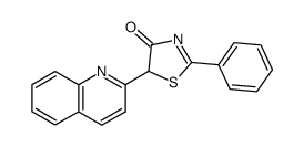 2-phenyl-5-(quinolin-2-yl)thiazol-4(5H)-one结构式