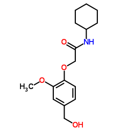 N-CYCLOHEXYL-2-(4-(HYDROXYMETHYL)-2-METHOXYPHENOXY)ACETAMIDE Structure
