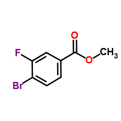 4-溴-3-氟苯甲酸甲酯结构式