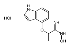 N'-hydroxy-2-(1H-indol-4-yloxy)propanimidamide,hydrochloride Structure