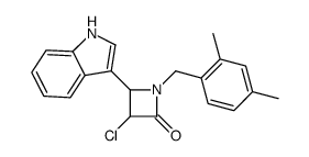3-chloro-1-[(2,4-dimethylphenyl)methyl]-4-(1H-indol-3-yl)azetidin-2-one结构式