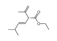 ethyl (R,E)-5-methyl-2-(prop-1-en-2-yl)hex-3-enoate结构式