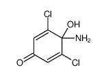 4-amino-3,5-dichloro-4-hydroxycyclohexa-2,5-dien-1-one结构式