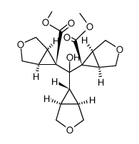 6,6',6''-(Hydroxymethylidin)tris(3-oxabicyclo<3.1.0>hexan)-6,6''-dicarbonsaeure-dimethylester结构式