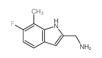 (6-fluoro-7-methyl-1H-indol-2-yl)methanamine Structure