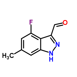 4-Fluoro-6-methyl-1H-indazole-3-carbaldehyde Structure