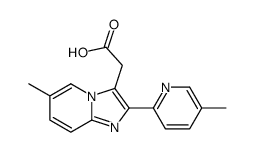 2-[6-methyl-2-(5-methylpyridin-2-yl)imidazo[1,2-a]pyridin-3-yl]acetic acid Structure