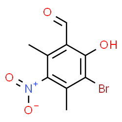 3-BROMO-2-HYDROXY-4,6-DIMETHYL-5-NITRO-BENZALDEHYDE Structure